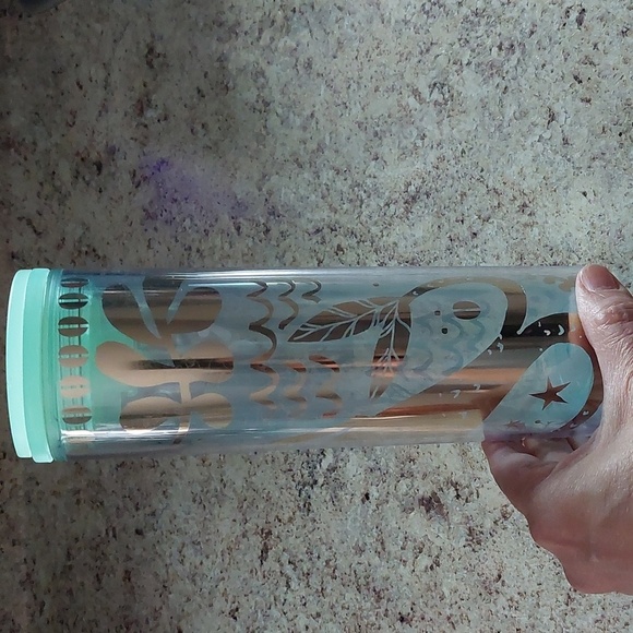 Golden Siren Mermaid Starbucks 2019 Acrylic Cold Cup Tumbler 16 Oz - Picture 2 of 4